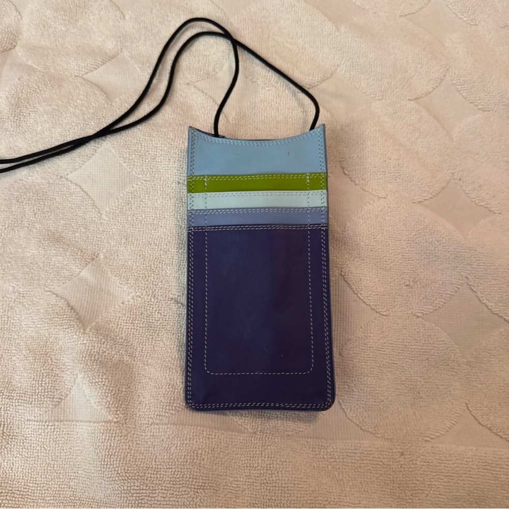 Elegant Blue and Green Women's Key & Card Holder